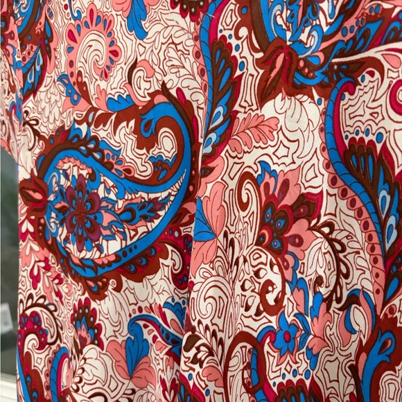 SOFT SURROUNDINGS Kara Paisley Tiered Boho Dress - size L - Picture 8 of 10